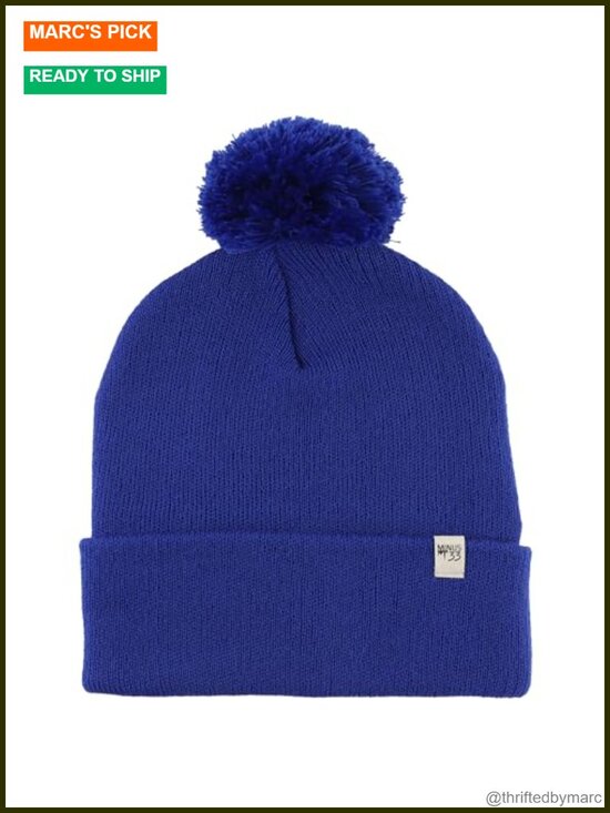 100% Merino Wool Knit Pom Beanie Winter Hat